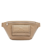 Gucci Men's Embossed GG Leather Waist Bag in Taupe