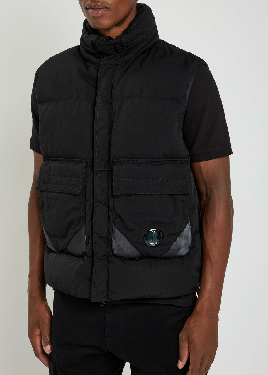 C.P. Company Eco Chrome E-mixed Quilted Gilet Black
