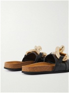 JW Anderson - Chain-Embellished Leather Sandals - Black