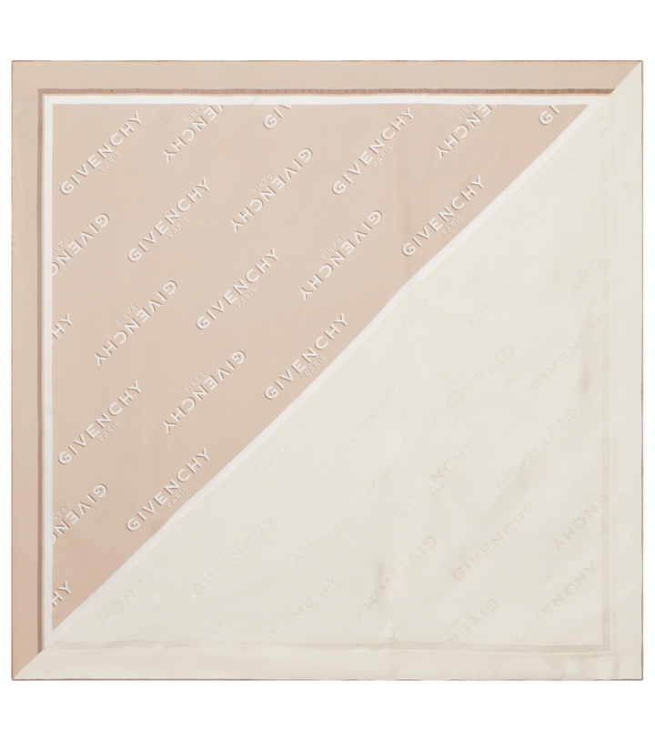 Photo: Givenchy Logo silk twill scarf
