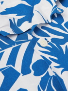 Polo Ralph Lauren - Convertible-Collar Printed Satin Shirt - Blue