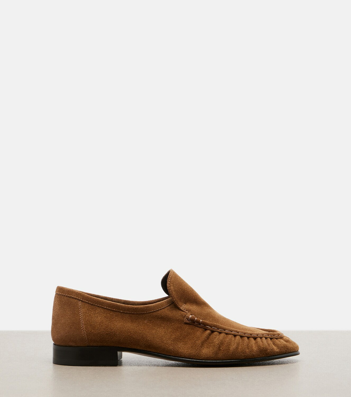 The Row Soft Mocassin Two suede loafers