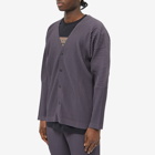 Homme Plissé Issey Miyake Men's Pleated Cardigan in Taupe Violet