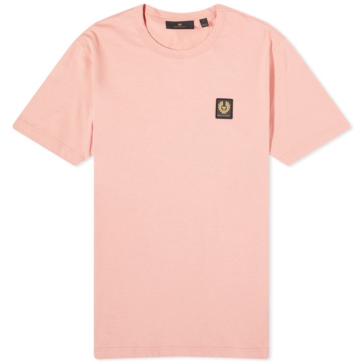 Photo: Belstaff Men's Patch Logo T-Shirt in Rust Pink