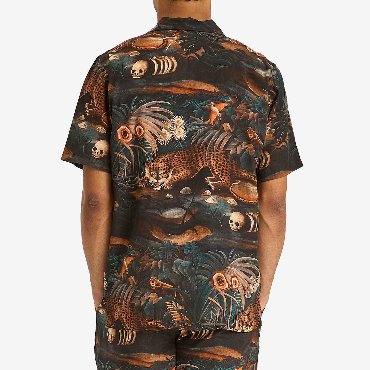 Endless Joy Men's Leopard Jungle Vacation Shirt in Multi
