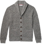 Brunello Cucinelli - Shawl-Collar Virgin Wool and Cashmere-Blend Cardigan - Gray