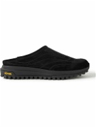 Diemme - Maggiore Embroidered Suede Slip-On Sneakers - Black