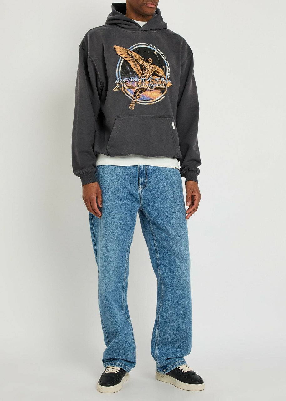 Represent Golden Tour Hooded Cotton Sweatshirt Grey