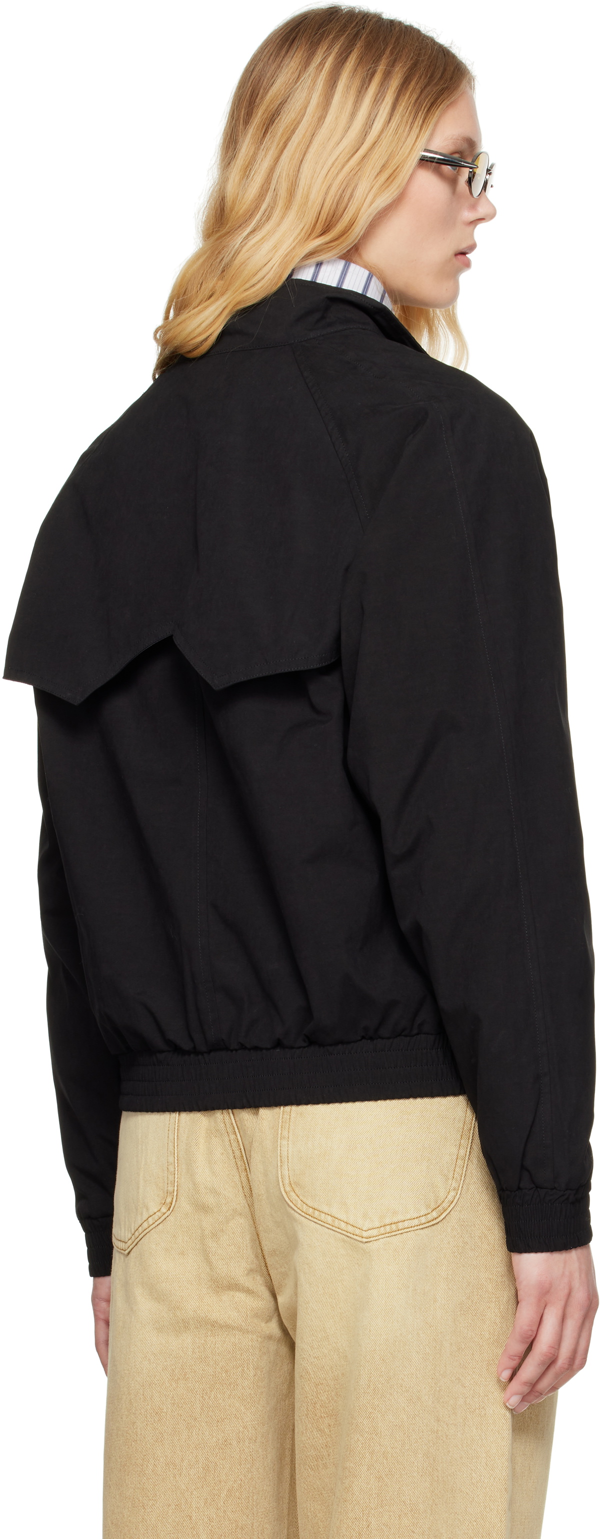 Carter Young SSENSE Exclusive Black Western Harrington Jacket
