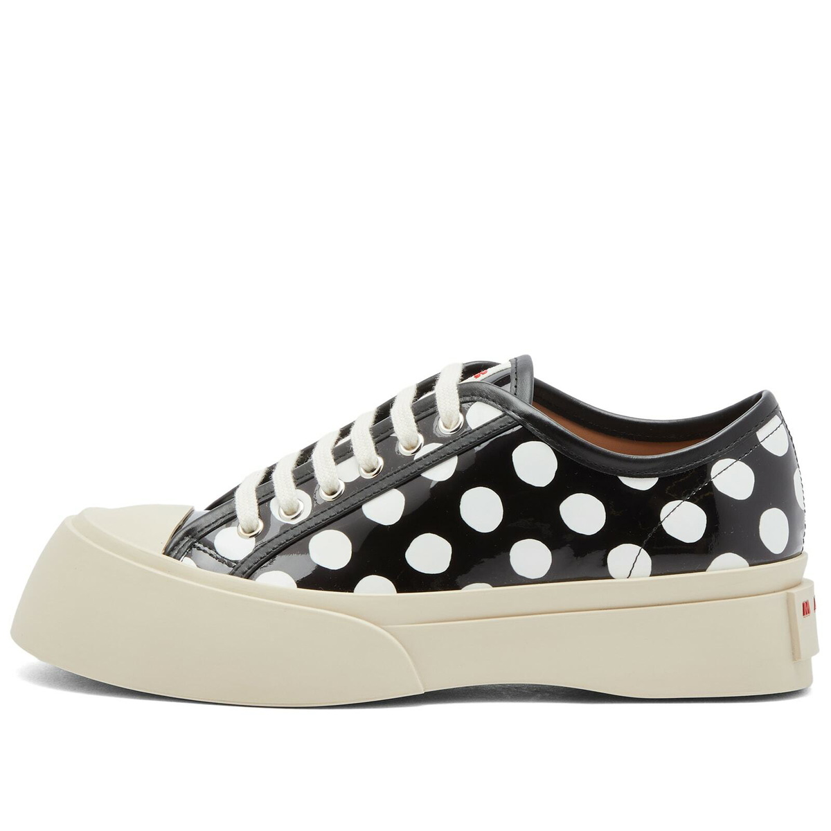★MARNI★ Padded Lace-up Sneakers Lily White SNZW015102P6028 Marni Women's Pablo Lace-Up Sneakers in Black/Lily White Marni
