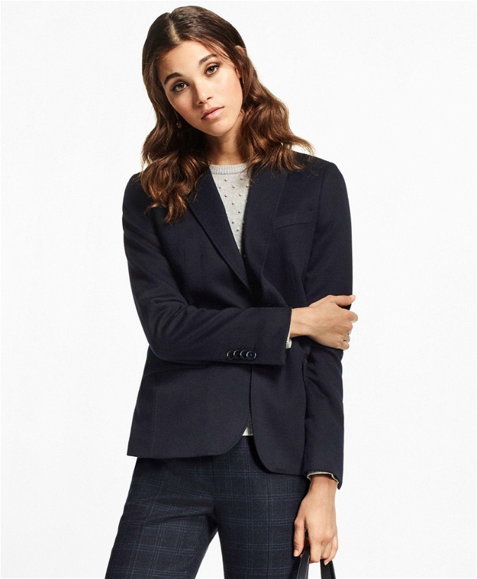 Photo: Brooks Brothers Women's Two-Button Cashmere Blazer | Navy