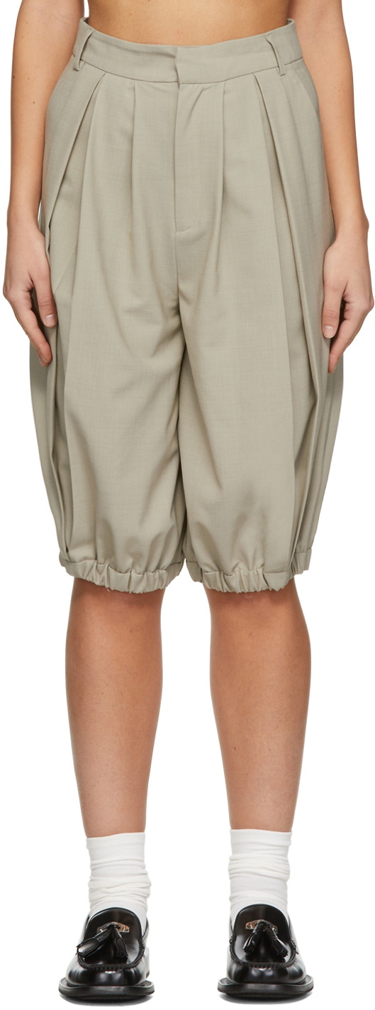 Trunk Project Beige Wool Shorts