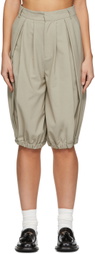 Trunk Project Beige Wool Shorts