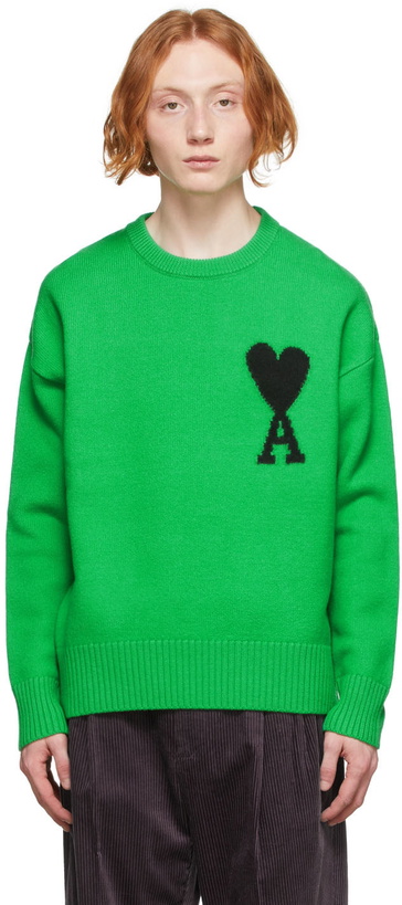 Photo: AMI Paris Green Ami de Cœur Sweater