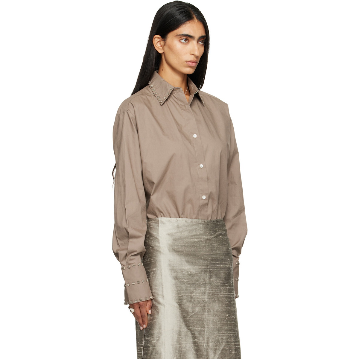 RESCHA SSENSE Exclusive Tan Hom Embroidered Shirt