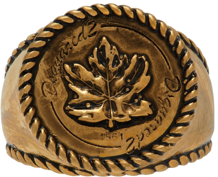 Photo: Dsquared2 Gold Vintage Leaf Ring