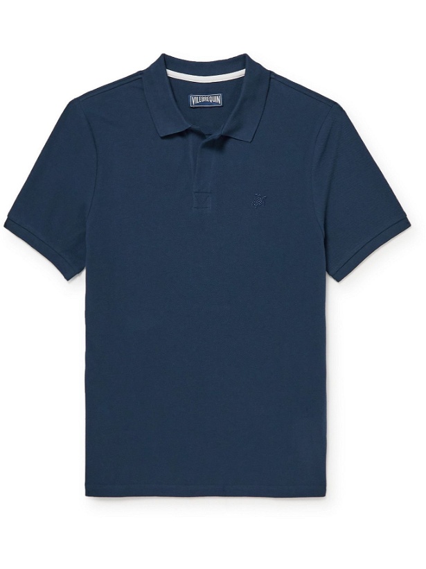 Photo: Vilebrequin - Cotton-Piqué Polo Shirt - Blue