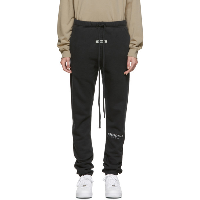 Essentials Black Reflective Lounge Pants Essentials