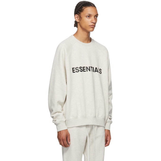 Essentials Grey Heather Crewneck Pullover Sweatshirt Essentials