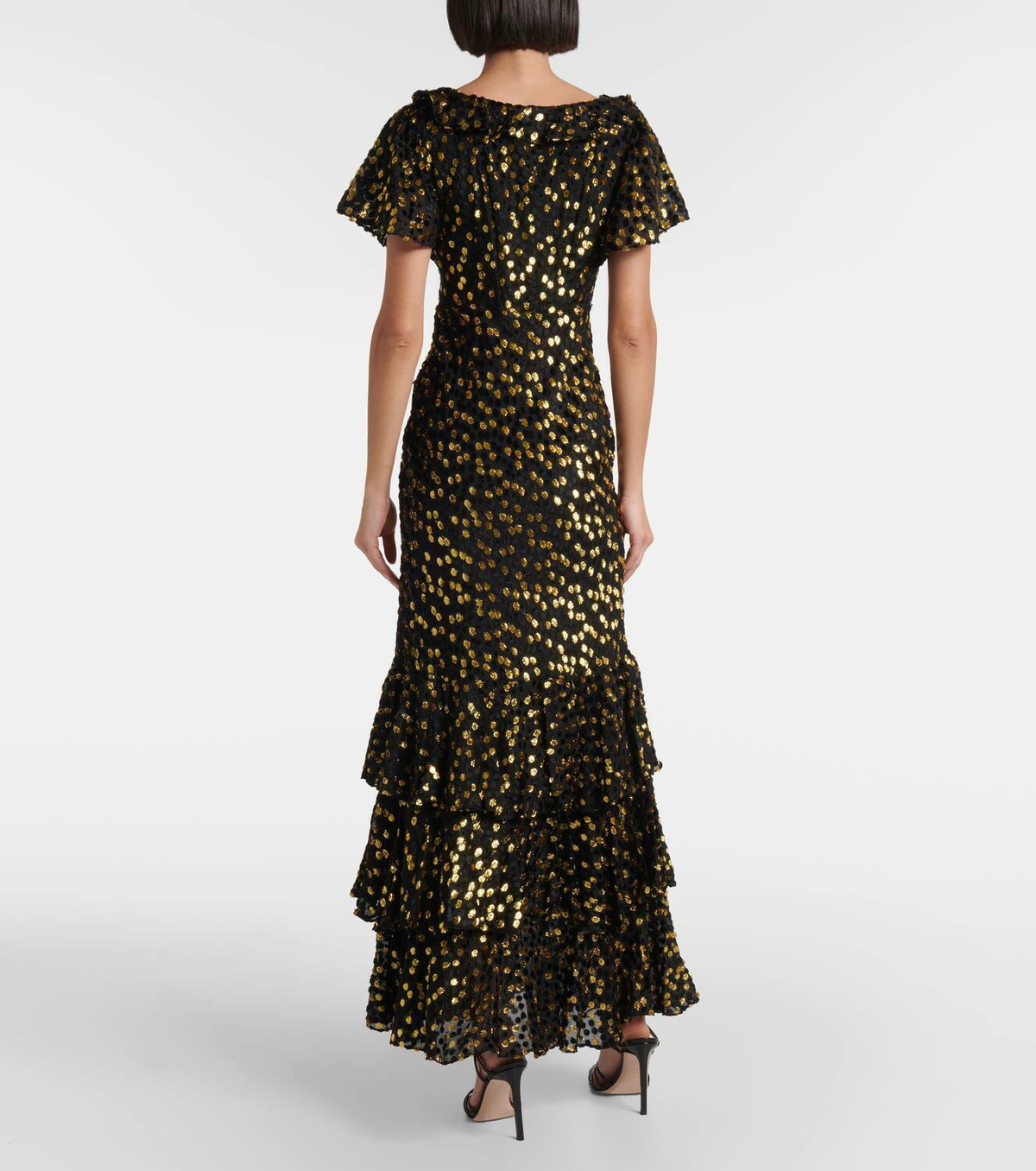 Rixo Amelle embellished tiered maxi dress Rixo
