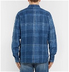 FRAME - Checked Linen Shirt - Blue