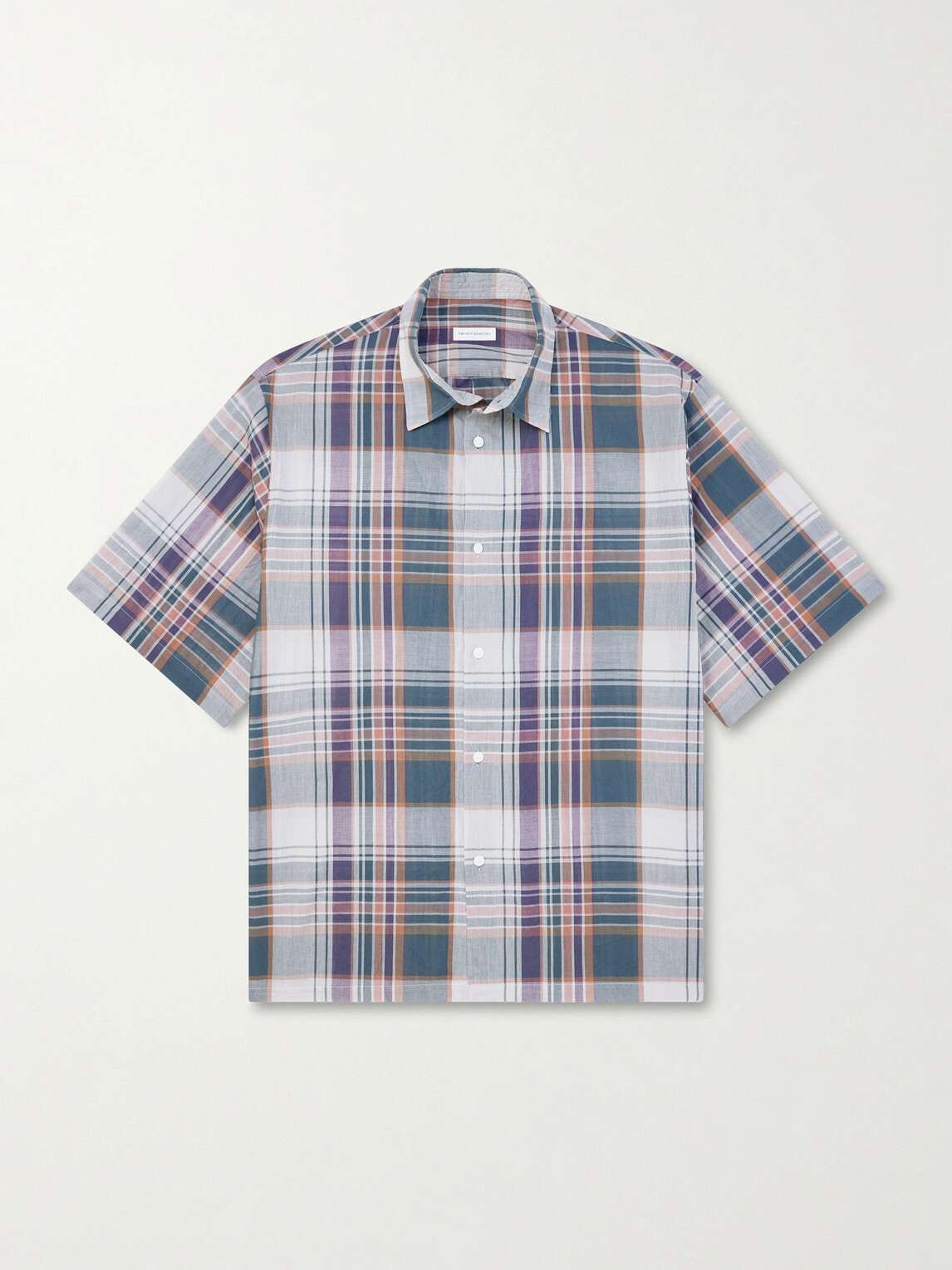 Kaptain Sunshine - Checked Cotton-Gauze Shirt - Green