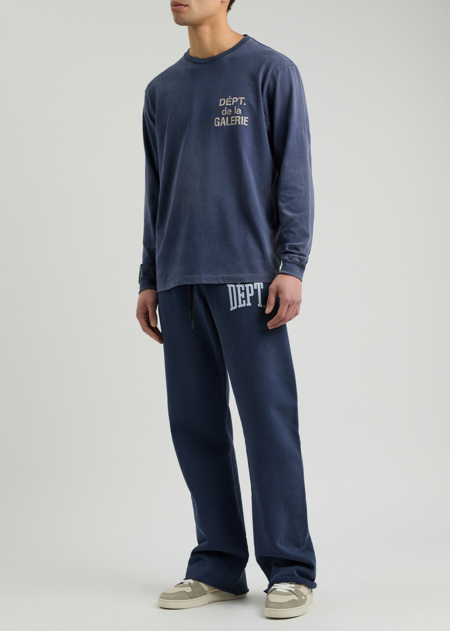 Gallery Dept. Logo-print Cotton Sweatpants Navy Gallery Dept.