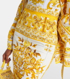 Dolce&Gabbana Majolica silk-blend midi skirt