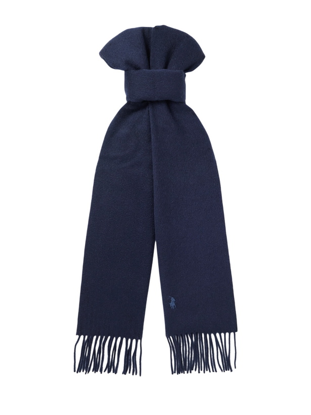 Photo: Polo Ralph Lauren - Fringed Logo-Embroidered Cashmere Scarf