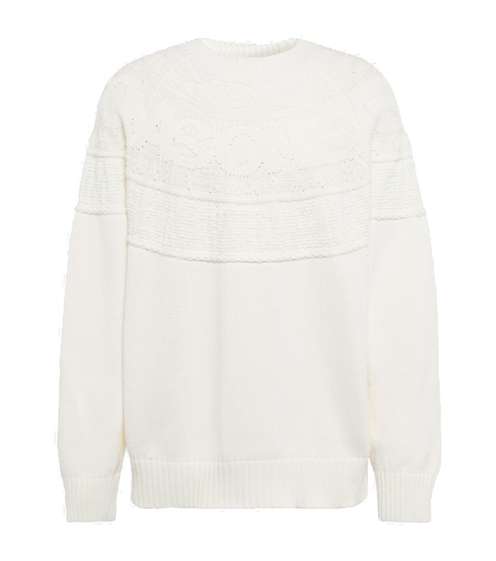 Photo: Sacai - Cotton-blend sweater