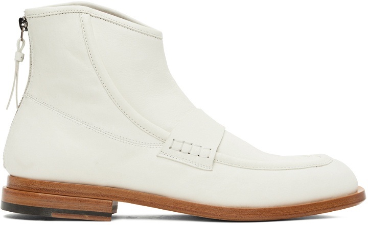 Photo: TAAKK SSENSE Exclusive White Carnaby Ice Zip-Up Boots
