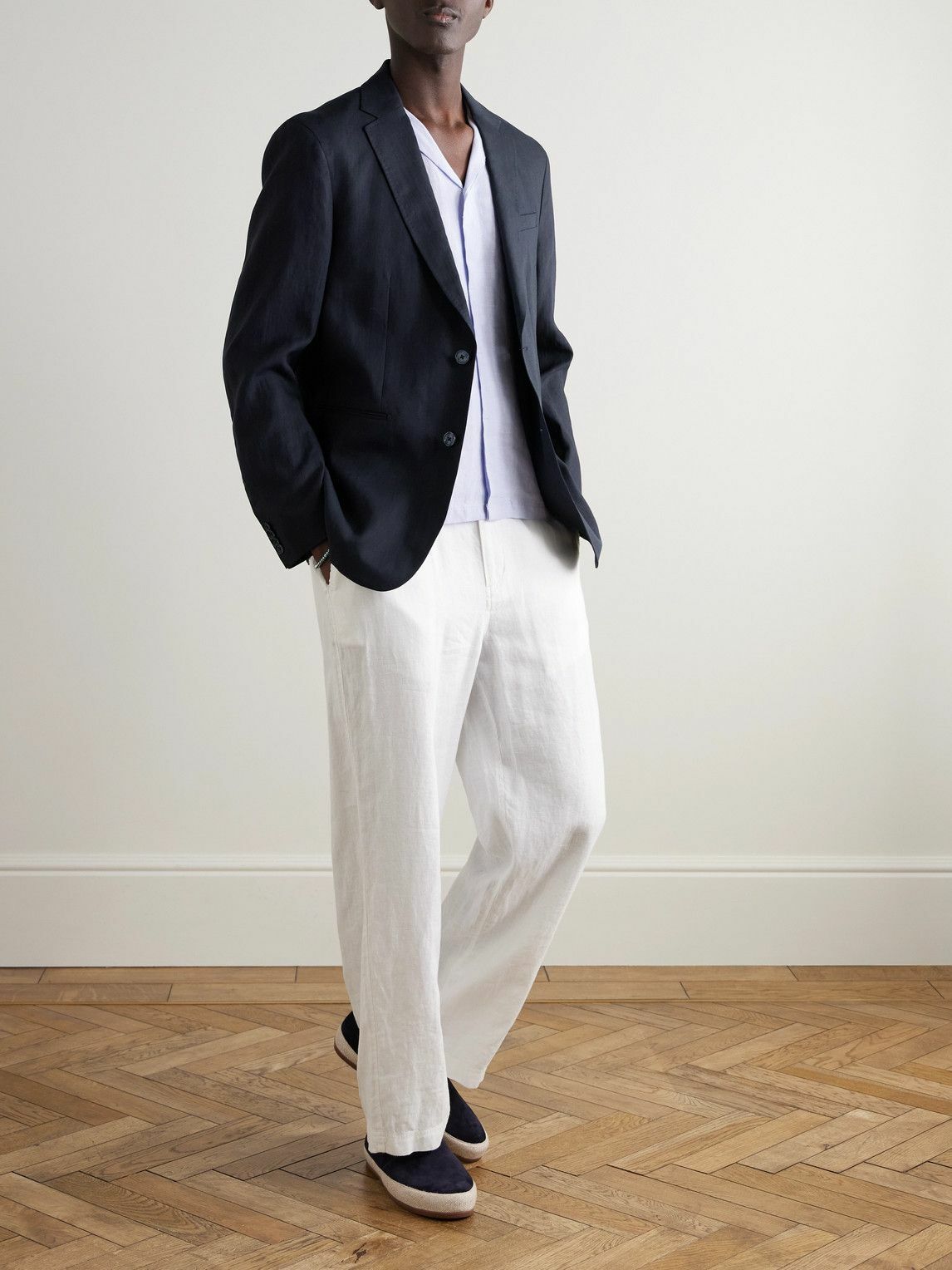 Orlebar Brown - Garret Unstructured Linen Suit Jacket - Blue