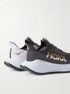 Hoka One One - Carbon X3 Rubber-Trimmed Mesh Running Sneakers - Black