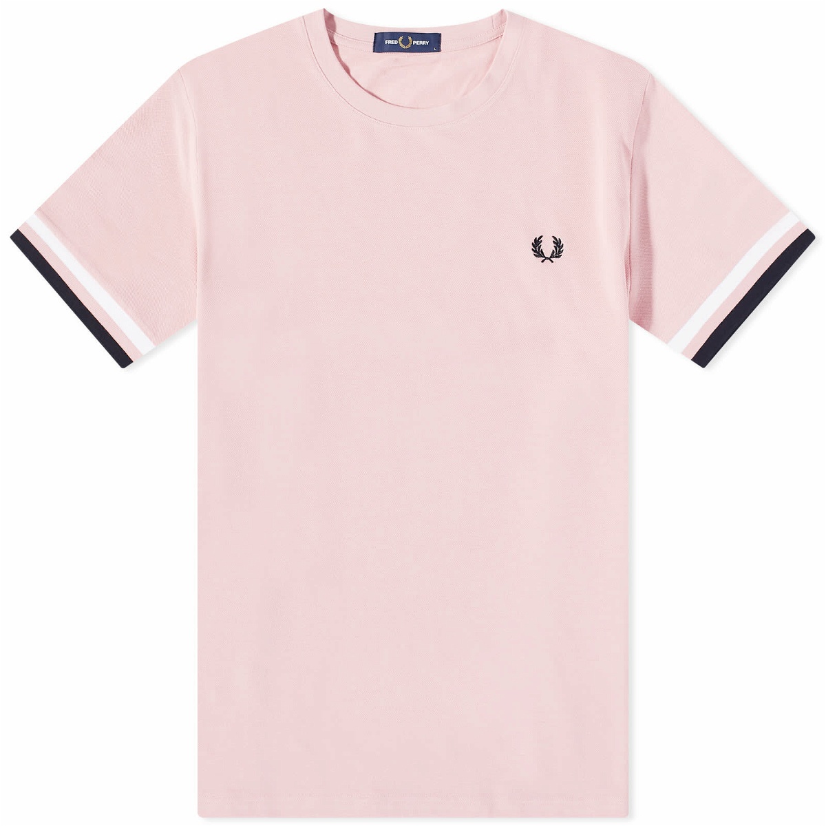 Photo: Fred Perry Authentic Men's Bold Tipped T-Shirt in Chalky Pink