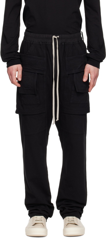 Photo: Rick Owens DRKSHDW Black Temple Creatch Cargo Pants
