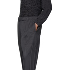 Issey Miyake Men Grey Wrinkle Cropped Trousers