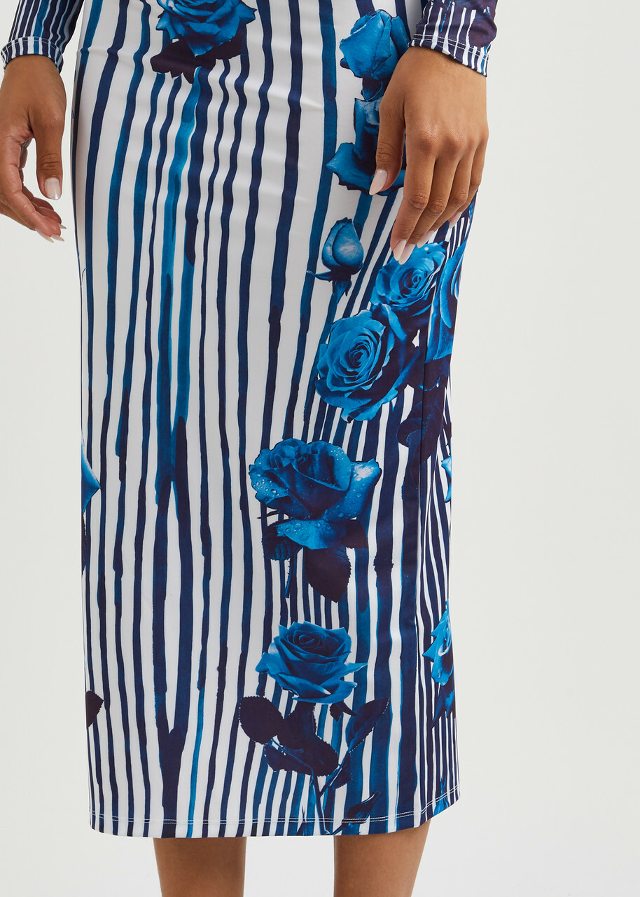 Jean Paul Gaultier Flower Body Morphing Stretch-jersey Midi Skirt