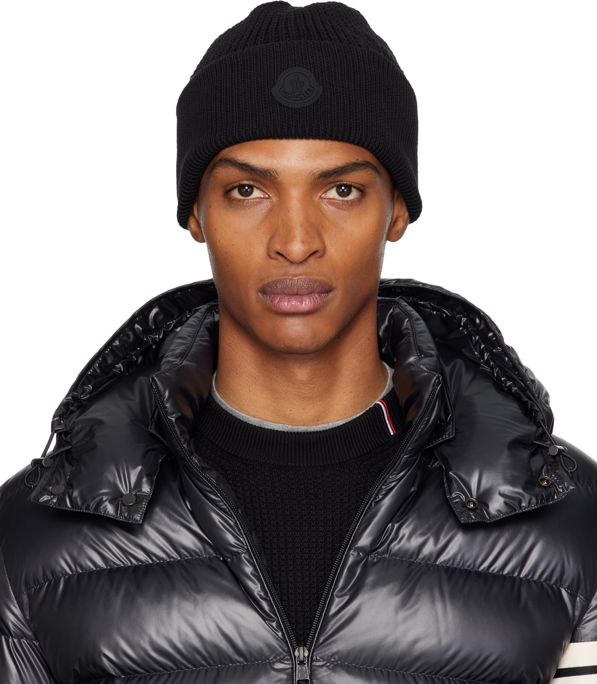 Moncler Men's Genius x Fragment Beanie in Off White Moncler