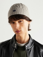 CELINE - Logo-Embroidered Cable-Knit Cashmere Beanie