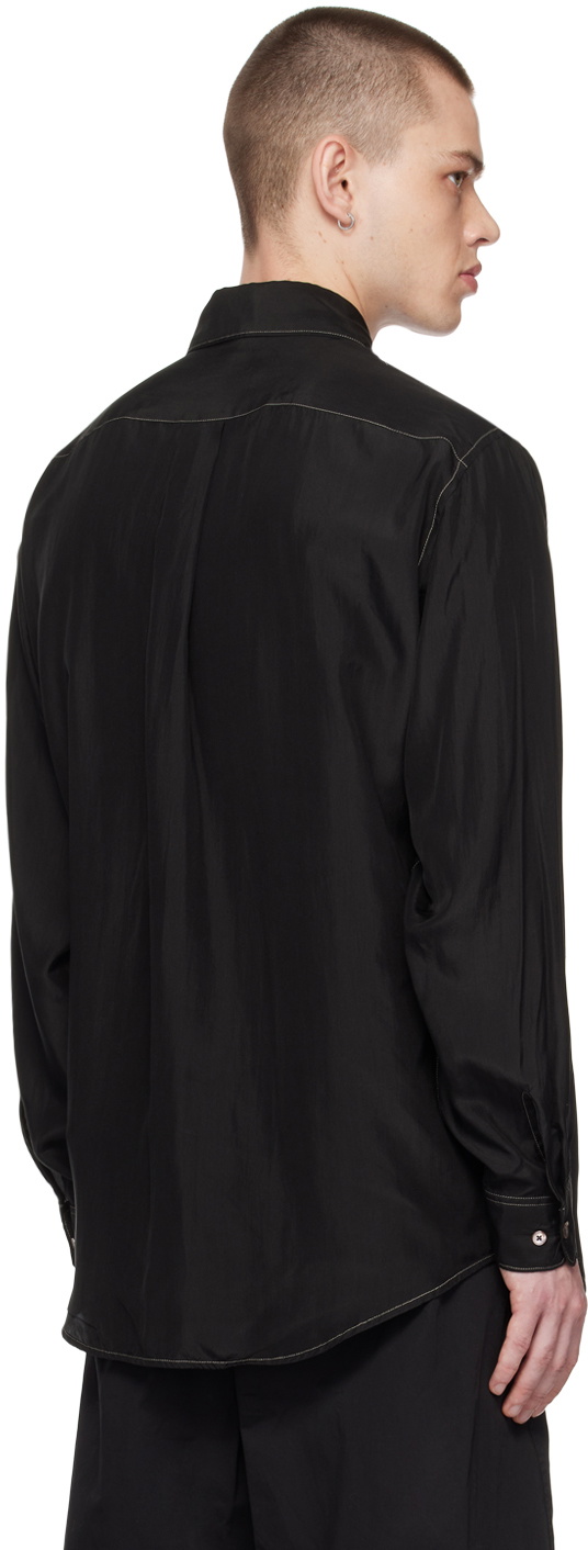 LEMAIRE Black Contrast Stitching Shirt Lemaire