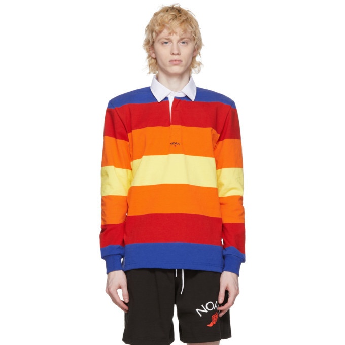 Photo: Noah NYC Multicolor Stripe Rugby Polo