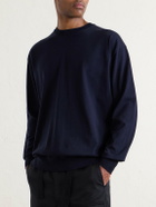 Auralee - Luster Knitted T-Shirt - Blue