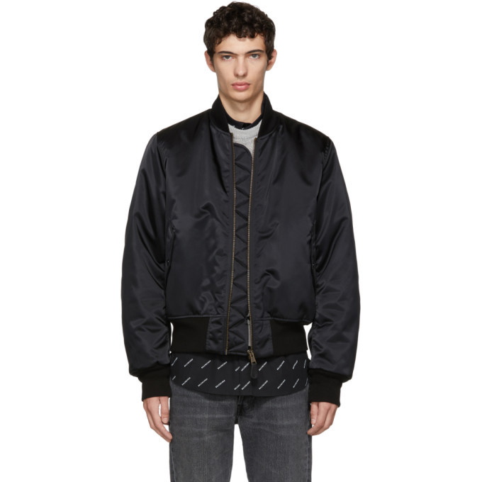 Photo: Balenciaga Black Campaign Bomber Jacket