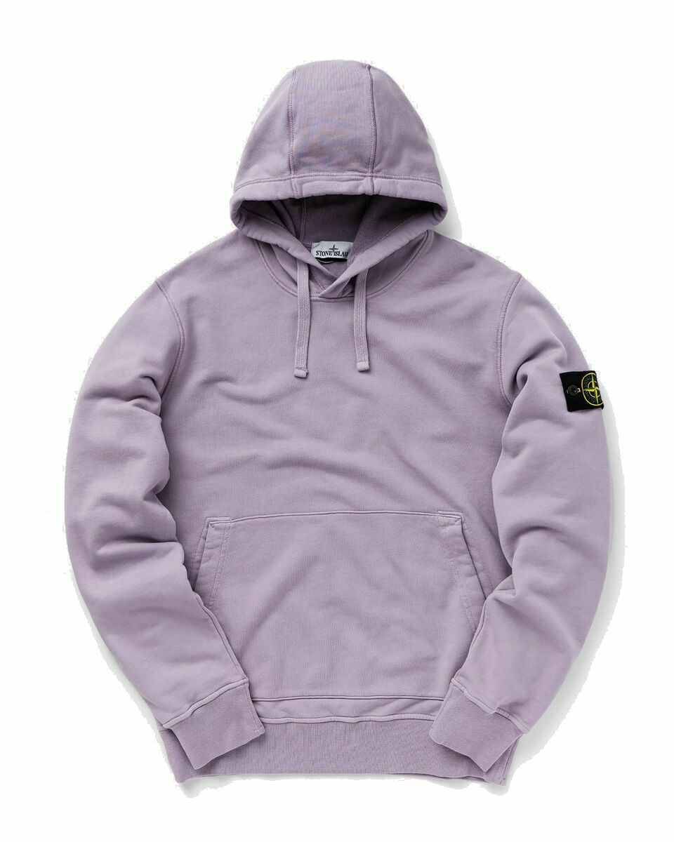 Photo: Stone Island Sweat Shirt Cotton Fleece, Garment Dyed Purple - Mens - Hoodies