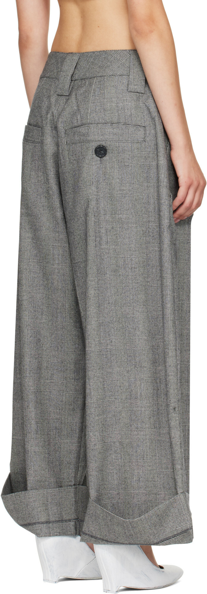 VAQUERA Gray Wool Baby Trousers
