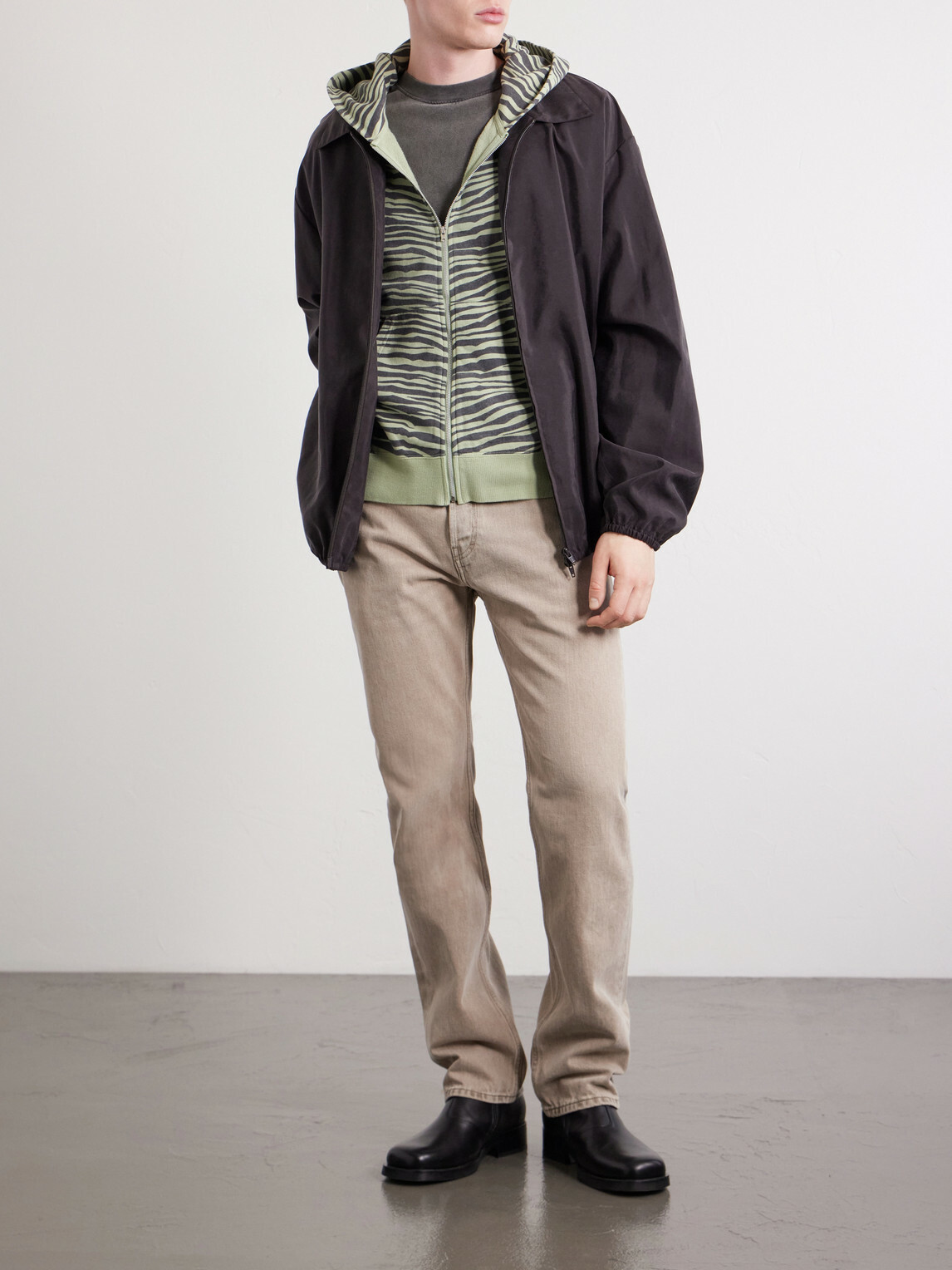 Visvim - Jumbo Printed Cotton Zip-Up Hoodie - Green