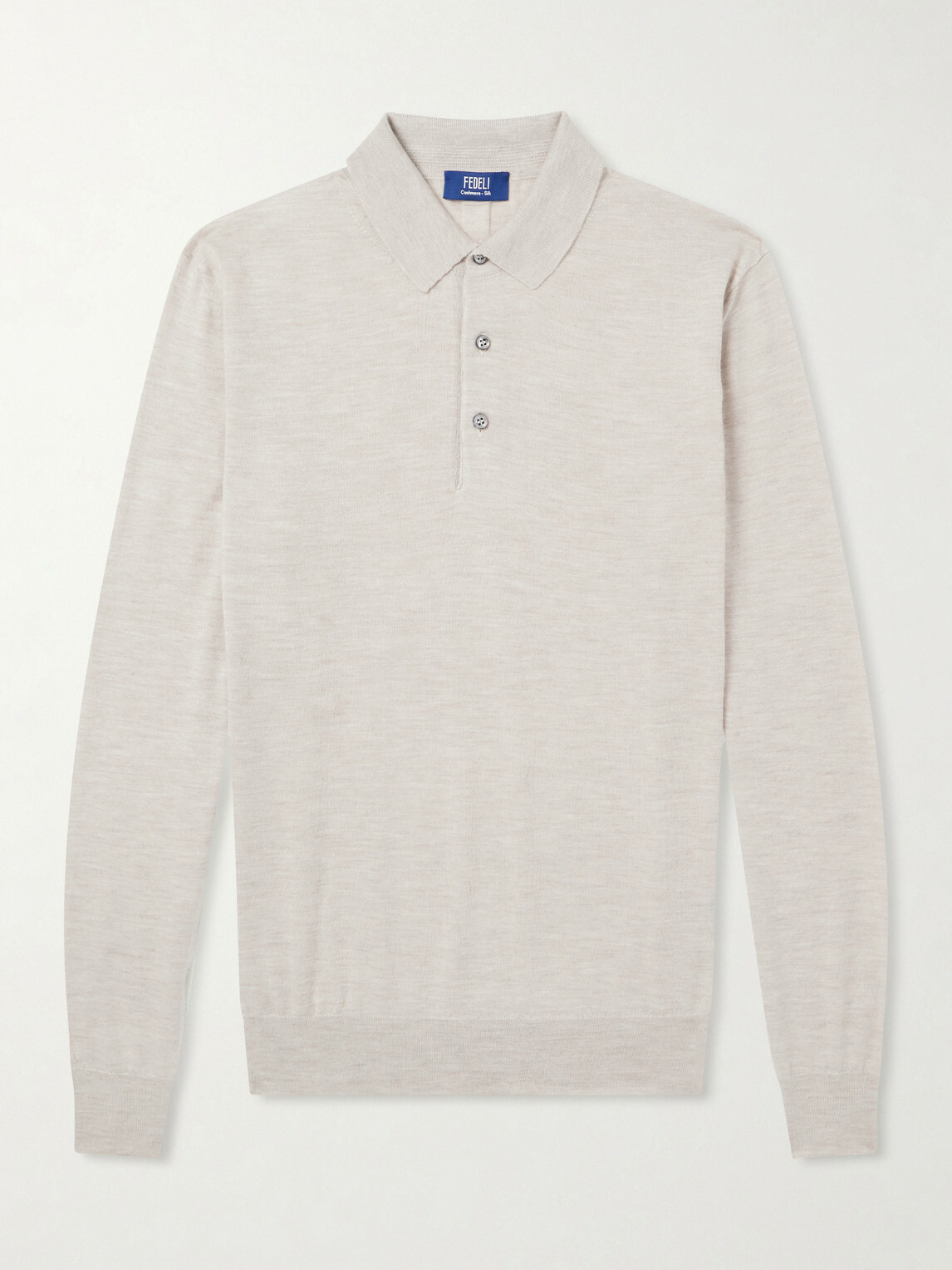 FEDELI - Sportman Cashmere and Silk-Blend Polo Shirt - Gray