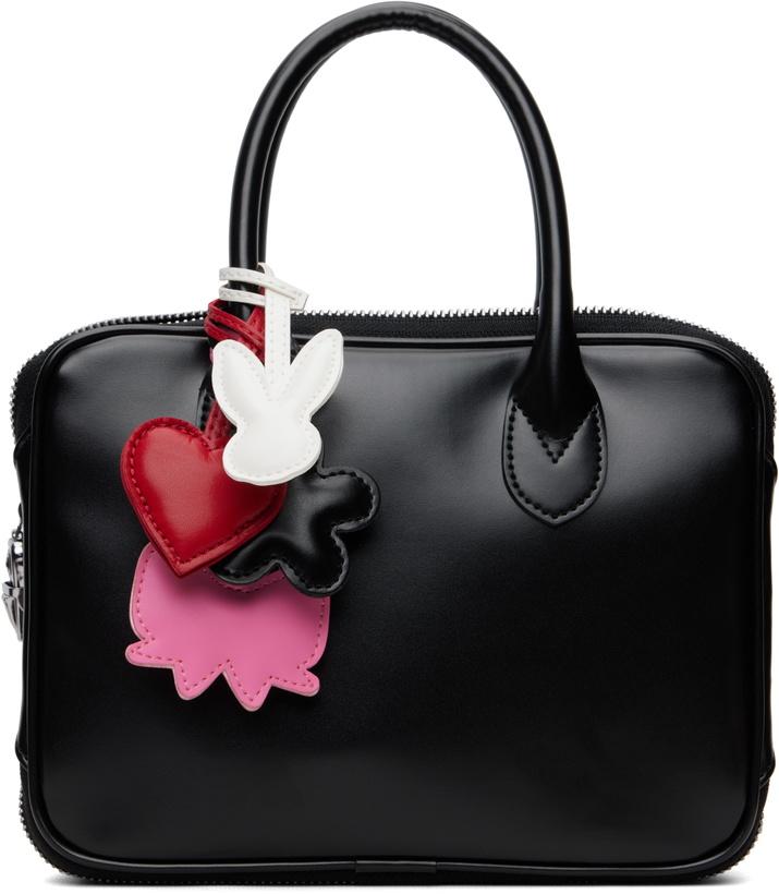 Photo: Comme des Garçons Girl Black Faux Leather Keychain Bag