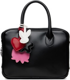 Comme des Garçons Girl Black Faux Leather Keychain Bag