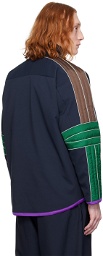 kolor Navy Half-Zip Jacket